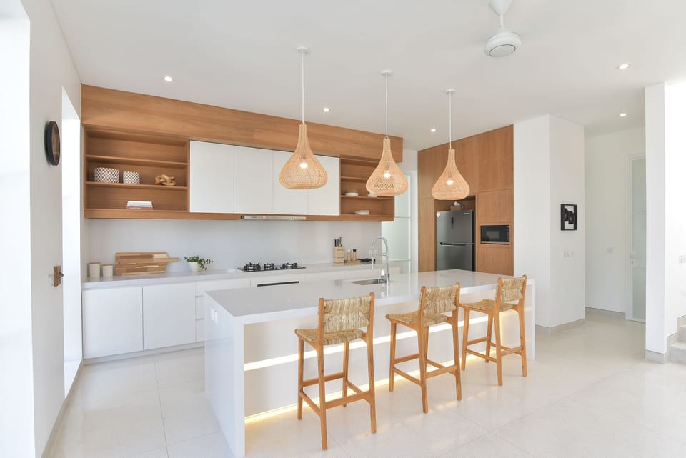 Deluxe Villa | Private kitchen | Electric kettle, highchair