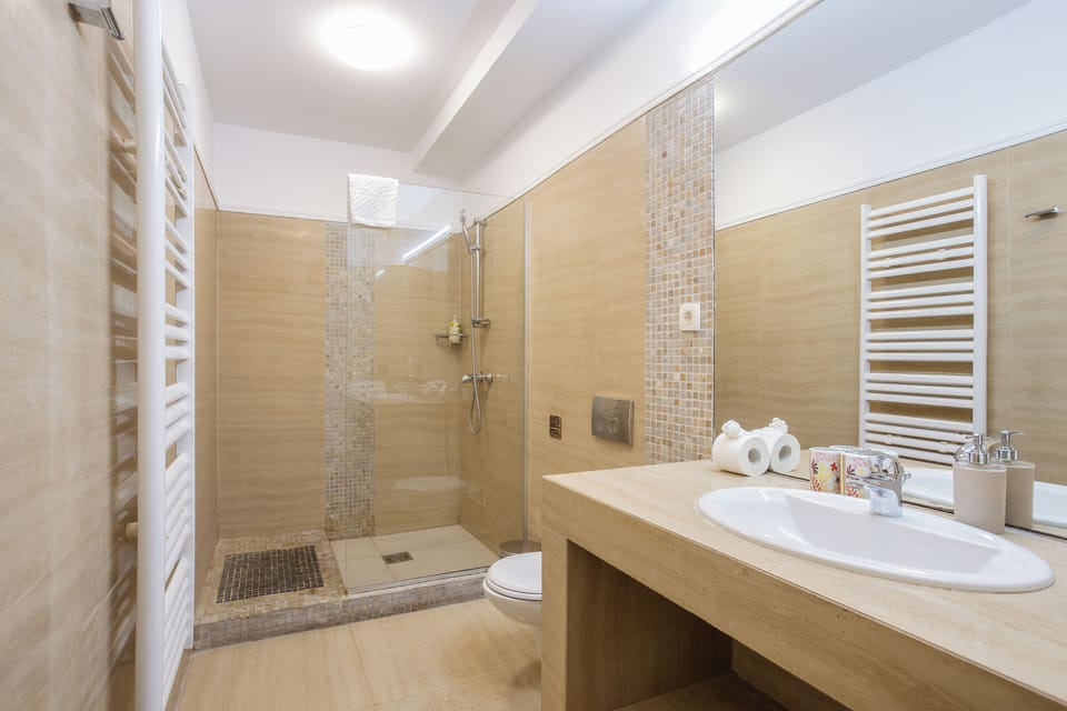 Standard Double Room | Bathroom | Hair dryer, slippers, towels