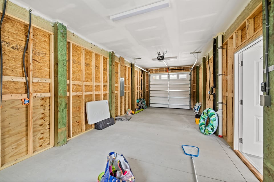 The garage is a good place to store all your beach supplies.