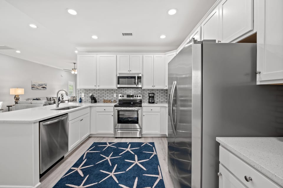 The family chef will love this updated kitchen complete with a huge workspace.