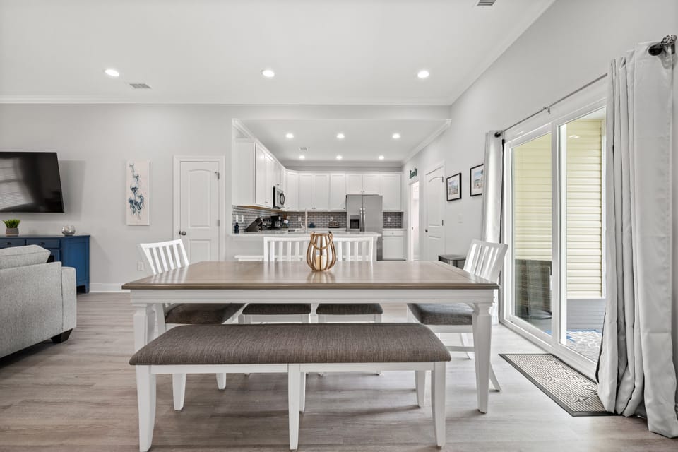 Sit together and enjoy a home cooked meal and chat about your fun-filled day!