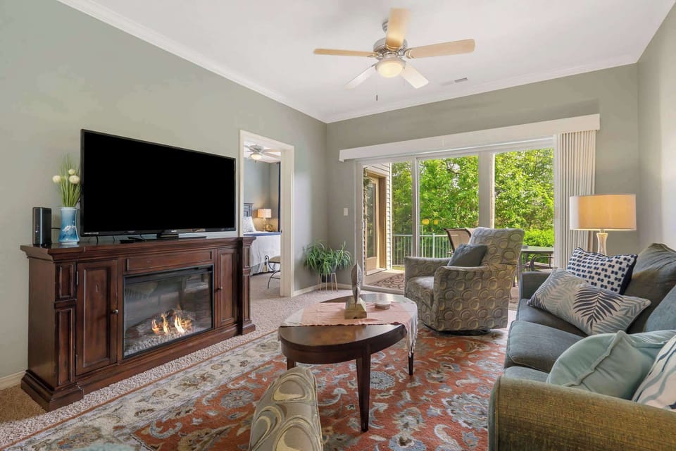 Condo, Multiple Beds, Patio, Garden View (*New* Blue Heron Hideaway) | Living area | 42-inch flat-screen TV with digital channels