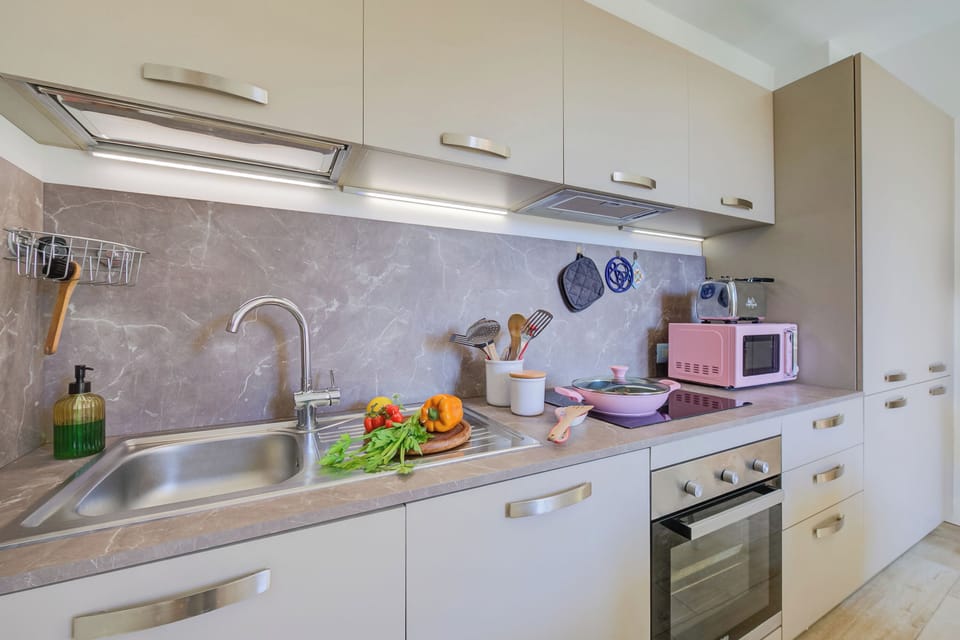 Family Apartment, Multiple Bedrooms, 2 Bathrooms (Henry-Historic Center 300m From Lake) | Private kitchen | Fridge, oven, stovetop, dishwasher