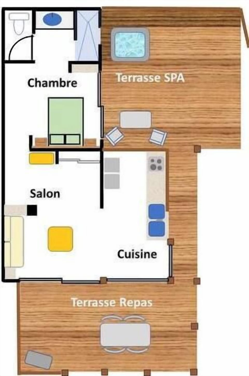 Villa Canopée - Detailed plan of the apartment