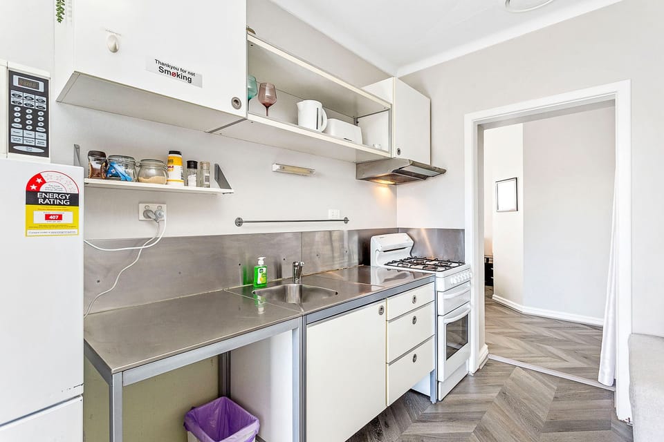 Whip up a delicious meal in this well-equipped kitchen, complete with all the essentials for cooking and dining.