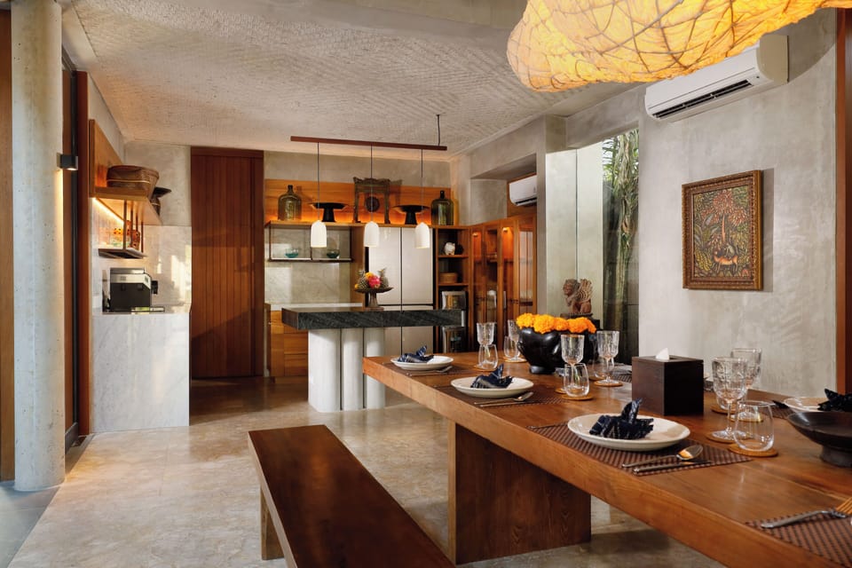 Family Villa, Multiple Bedrooms, Pool View, Poolside | Private kitchen | Full-size fridge, microwave, stovetop, electric kettle