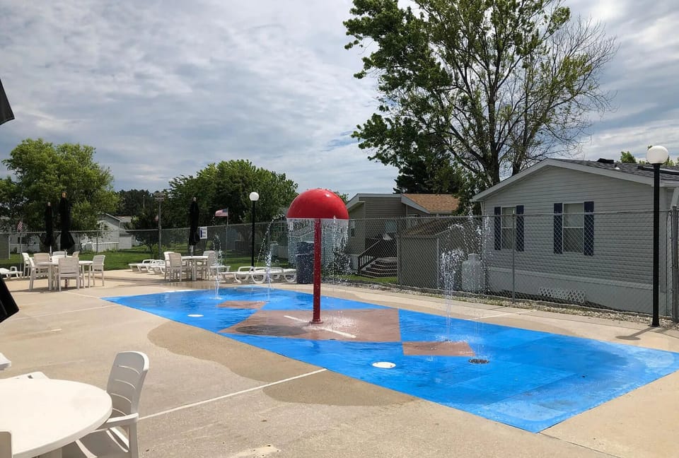 Kids water park at the community center