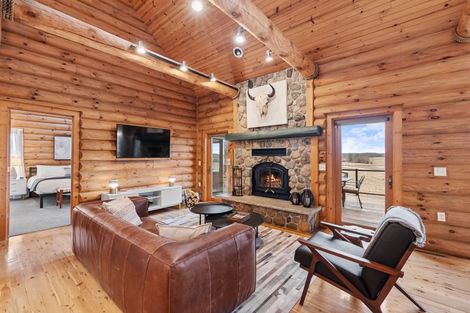 Gather around the cozy fireplace for relaxed evenings & shared moments.