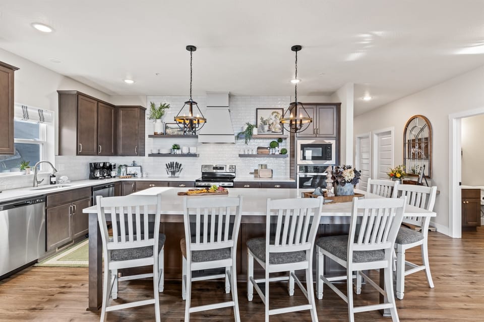 Cook your meals while family gathers around the kitchen island