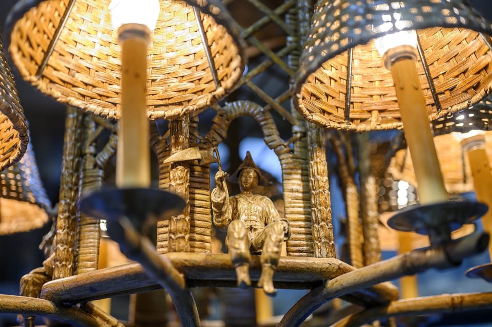 Have you seen a more fitting chandelier?