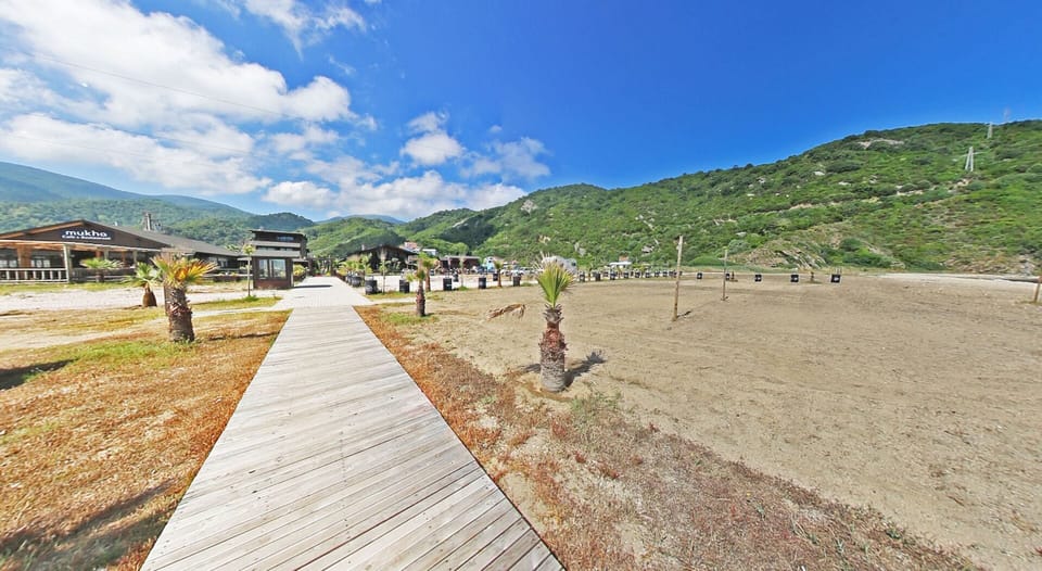 Private beach, white sand