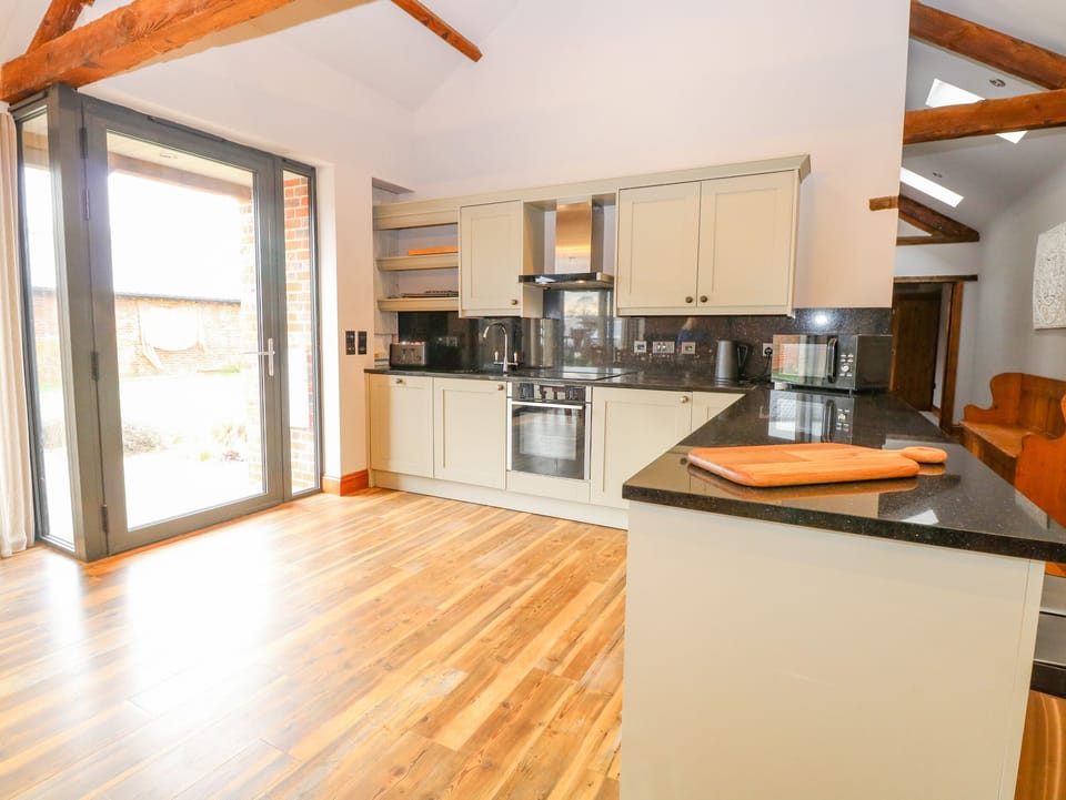 Fridge, dishwasher, electric kettle, toaster