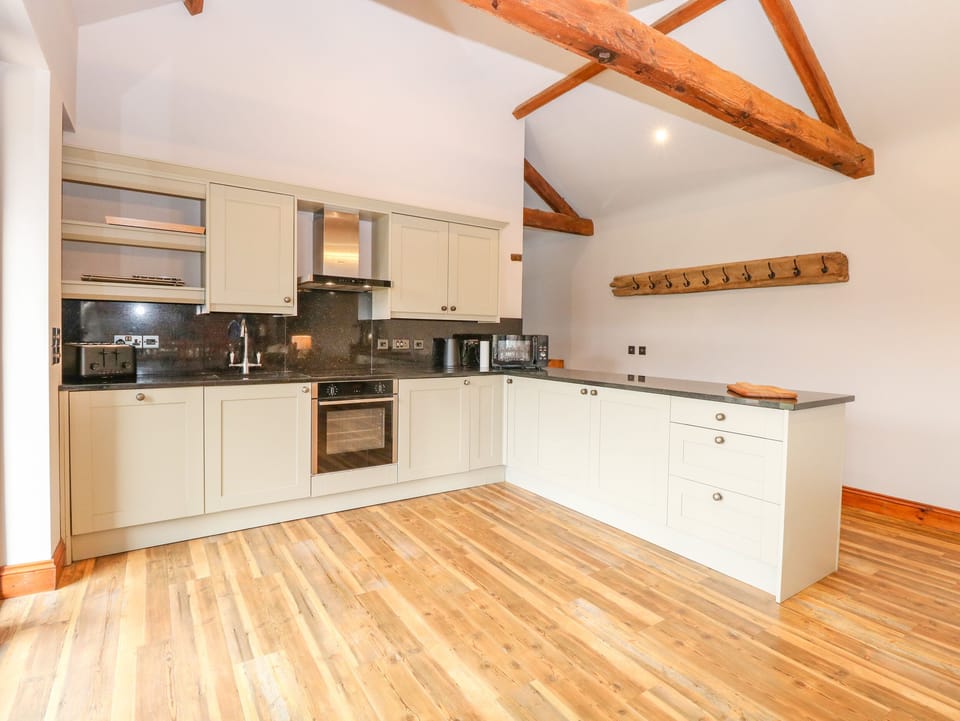 Fridge, dishwasher, electric kettle, toaster