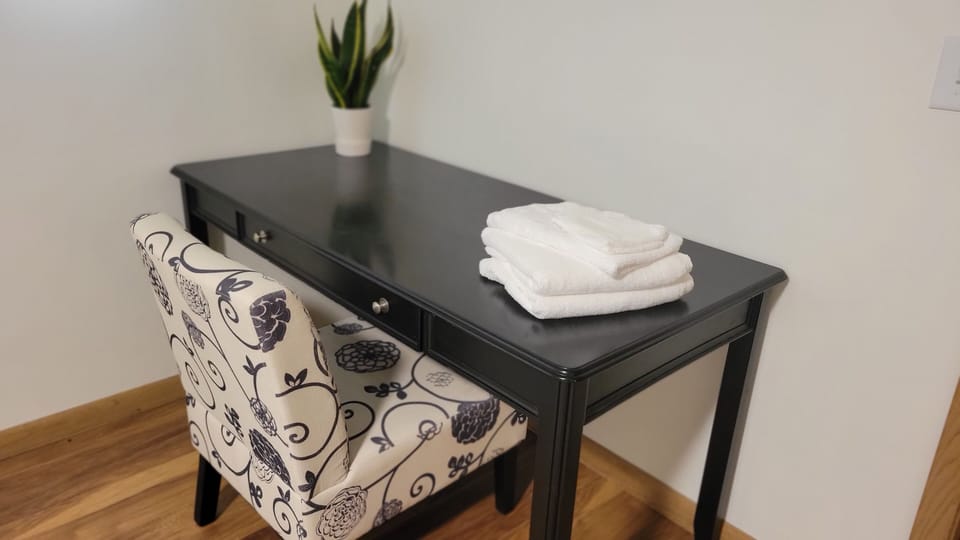 Desk area for any business needs.