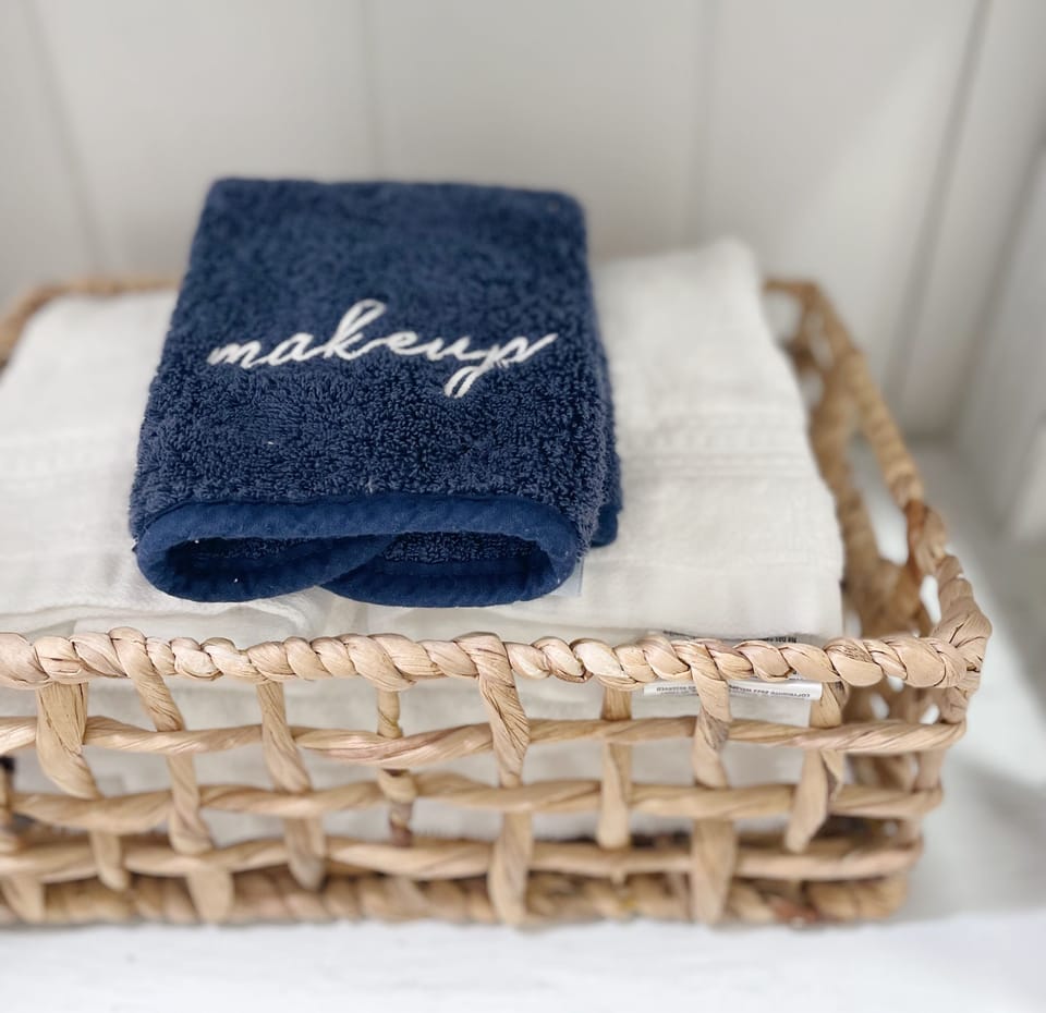 Thoughtful details, like Weezie makeup towels.