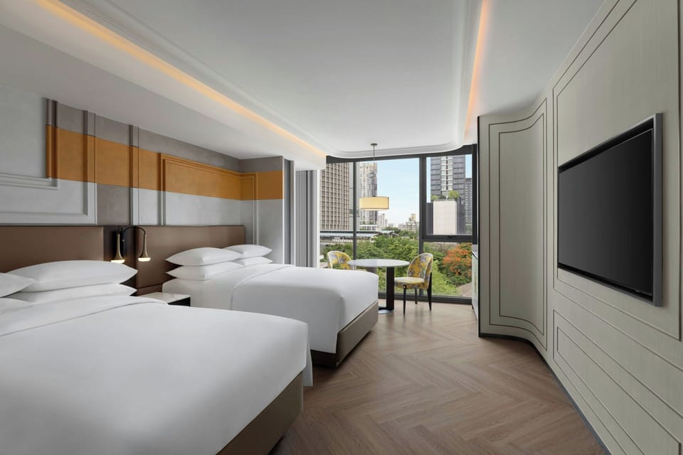 Premium Room, 2 Double Beds | Egyptian cotton sheets, premium bedding, down comforters, minibar