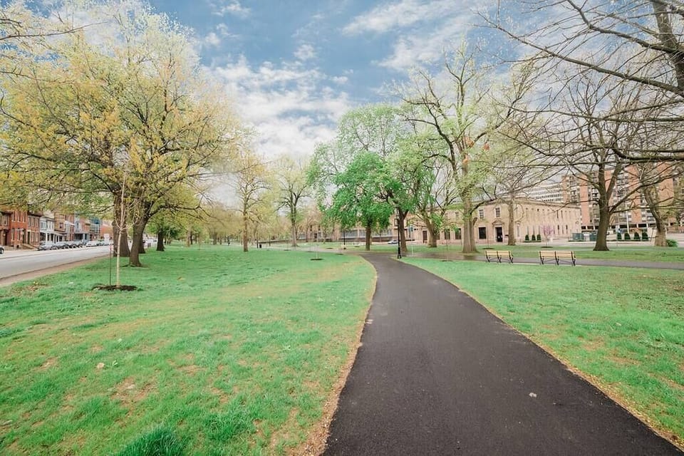 Pittsburgh's largest park at the end of the block