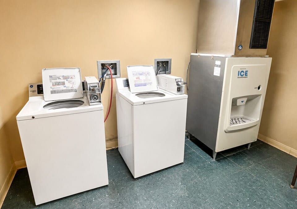 Coin laundry facilities available