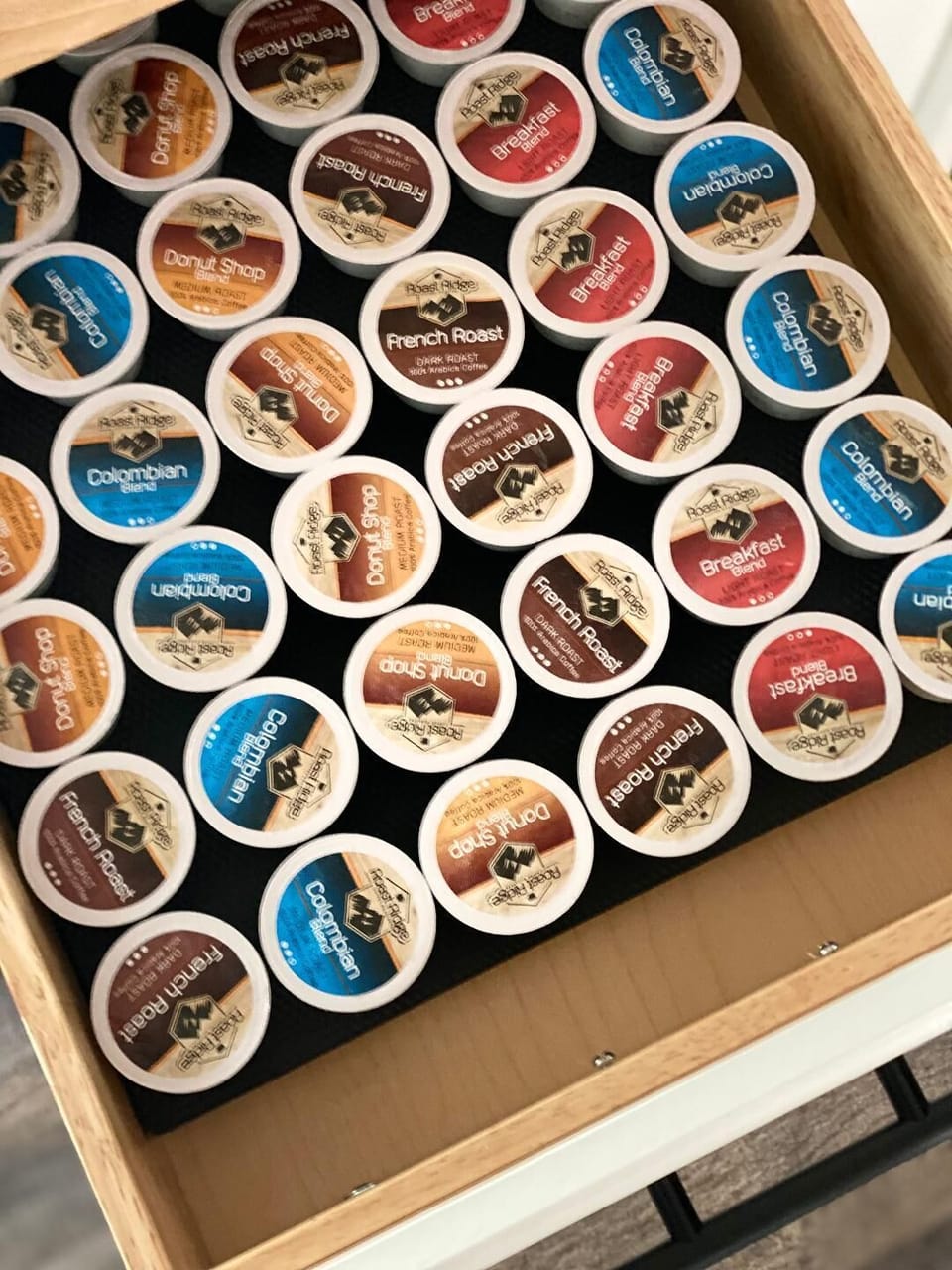 We offer free K-Cups in a range of different flavors.