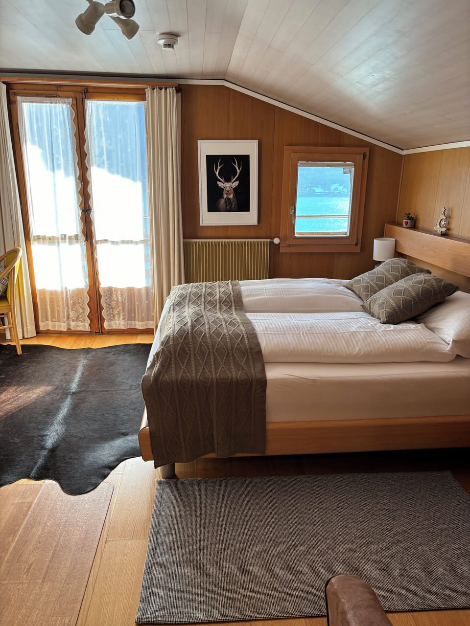 Double Room, 1 Queen Bed, Balcony, Lake View | In-room safe, desk, laptop workspace, iron/ironing board