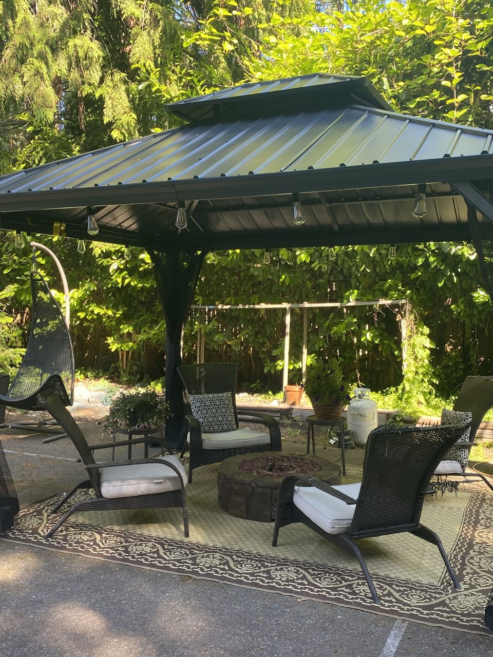 Gazebo with Gas Firepit