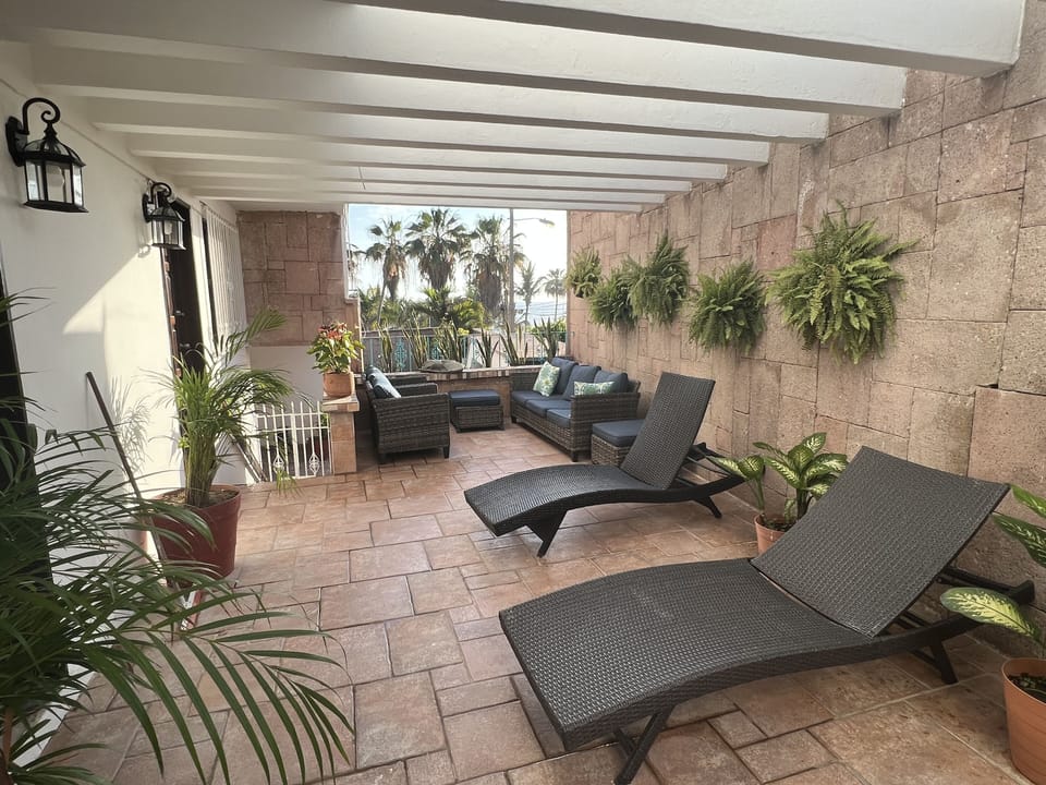 Outdoor Patio with Ocean views