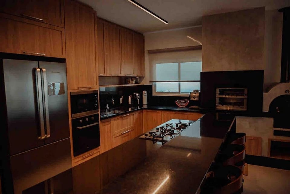 Honeymoon House, Jetted Tub, Mountainside | Private kitchen | Cookware/dishes/utensils, dining table