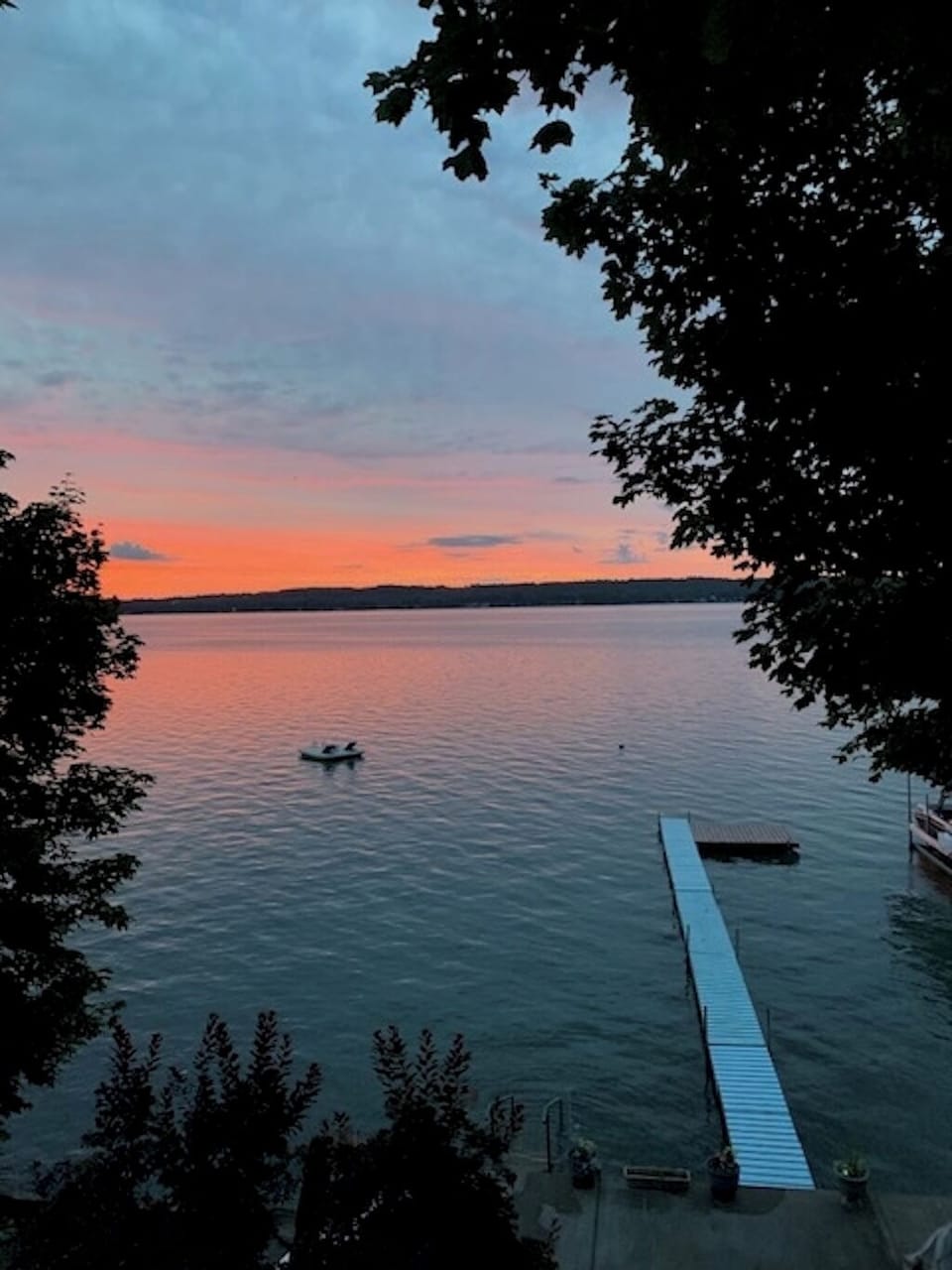 Pier dock/searsonal.  Do not tie boats to dock becuase can ruin retaining wall