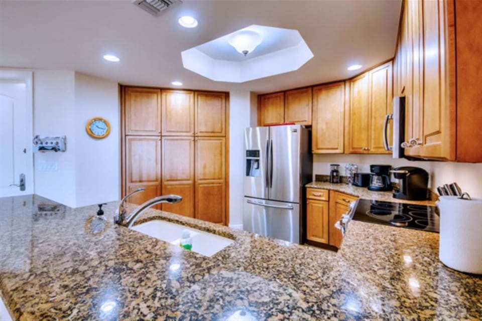 The fully equipped kitchen has everything you'll need to prepare wonderful gourmet meals.