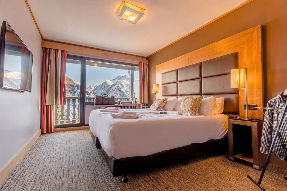 Get a good night's rest in the cozy bedroom.