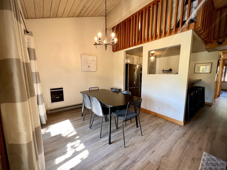 Dining table with seating for 6.