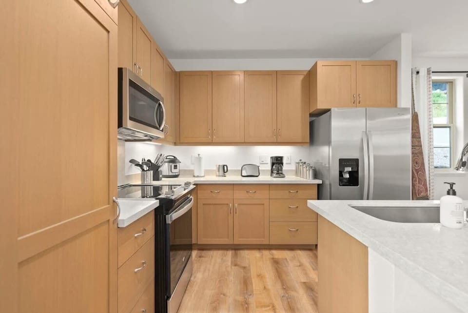 Functional kitchen setup perfect for longer stays