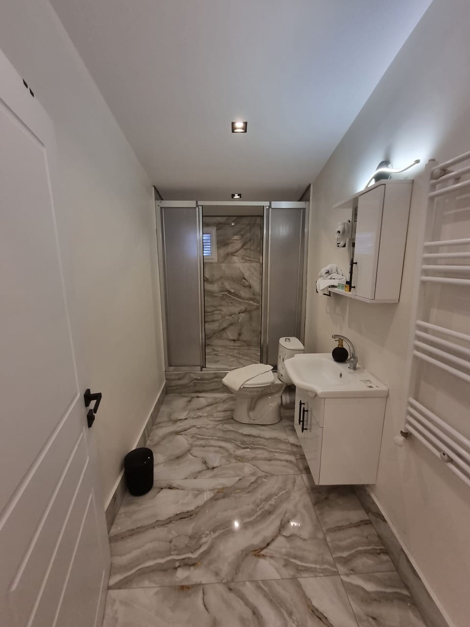 Family Suite | Bathroom | Shower, rainfall showerhead, free toiletries, hair dryer