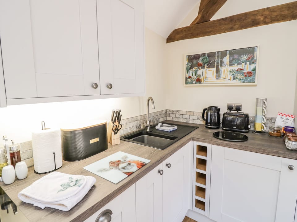 Fridge, dishwasher, electric kettle, toaster