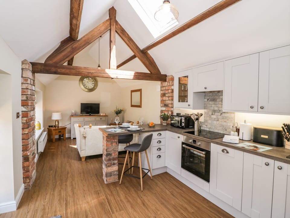 Fridge, dishwasher, electric kettle, toaster