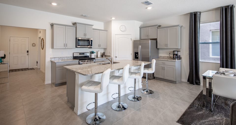 Room, Indoors, Kitchen, Kitchen Island, Floor