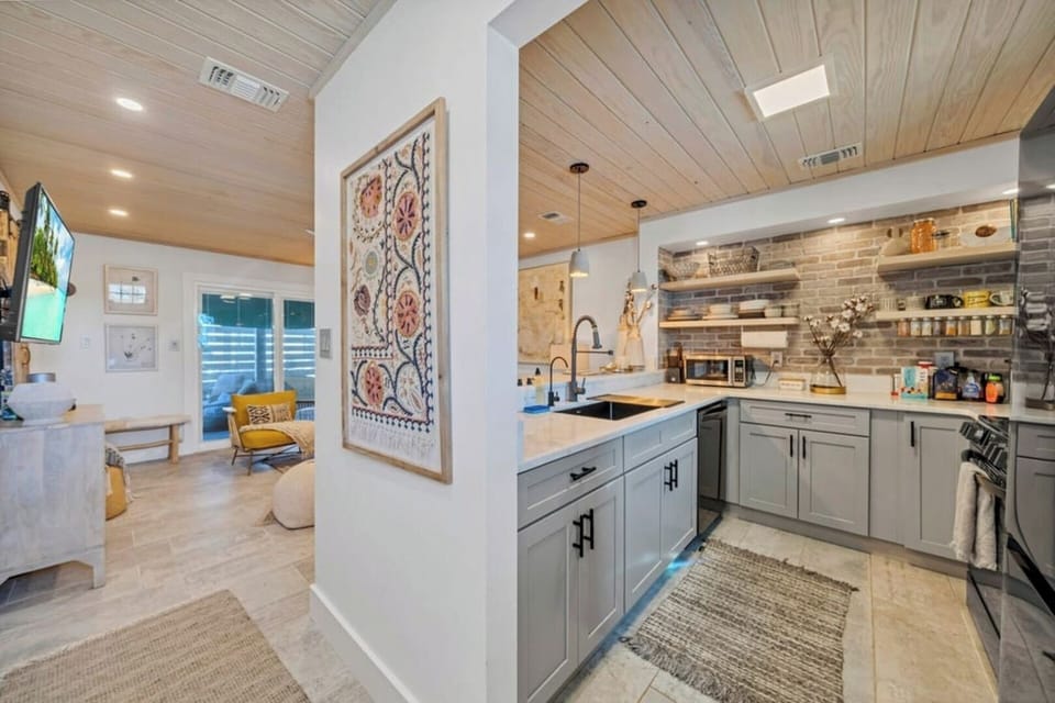 Featuring stainless steel appliances and plenty of counter space.