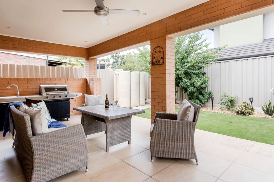 BBQ area - a private and secure entertaining area