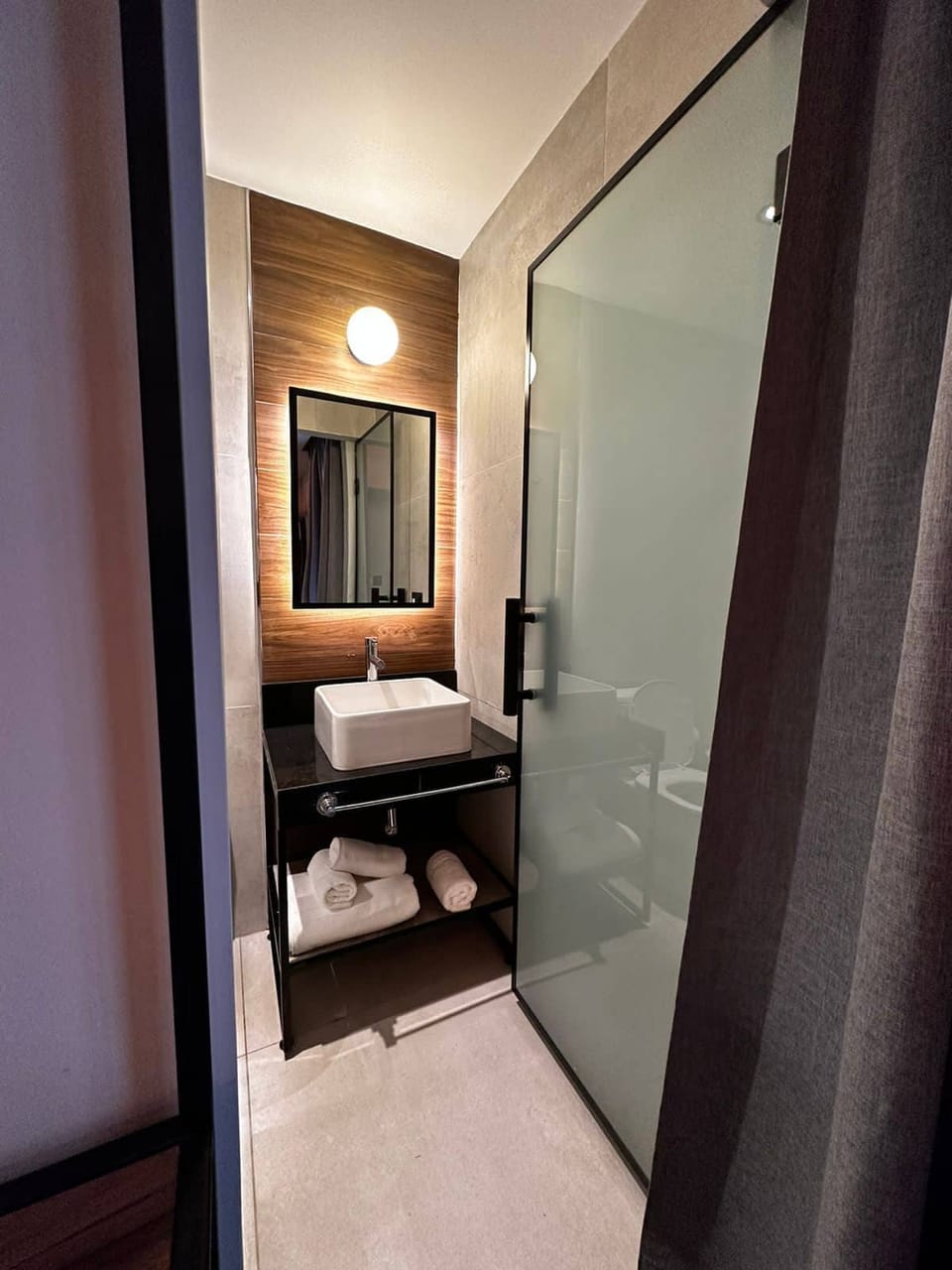Shower, rainfall showerhead, hair dryer, bidet