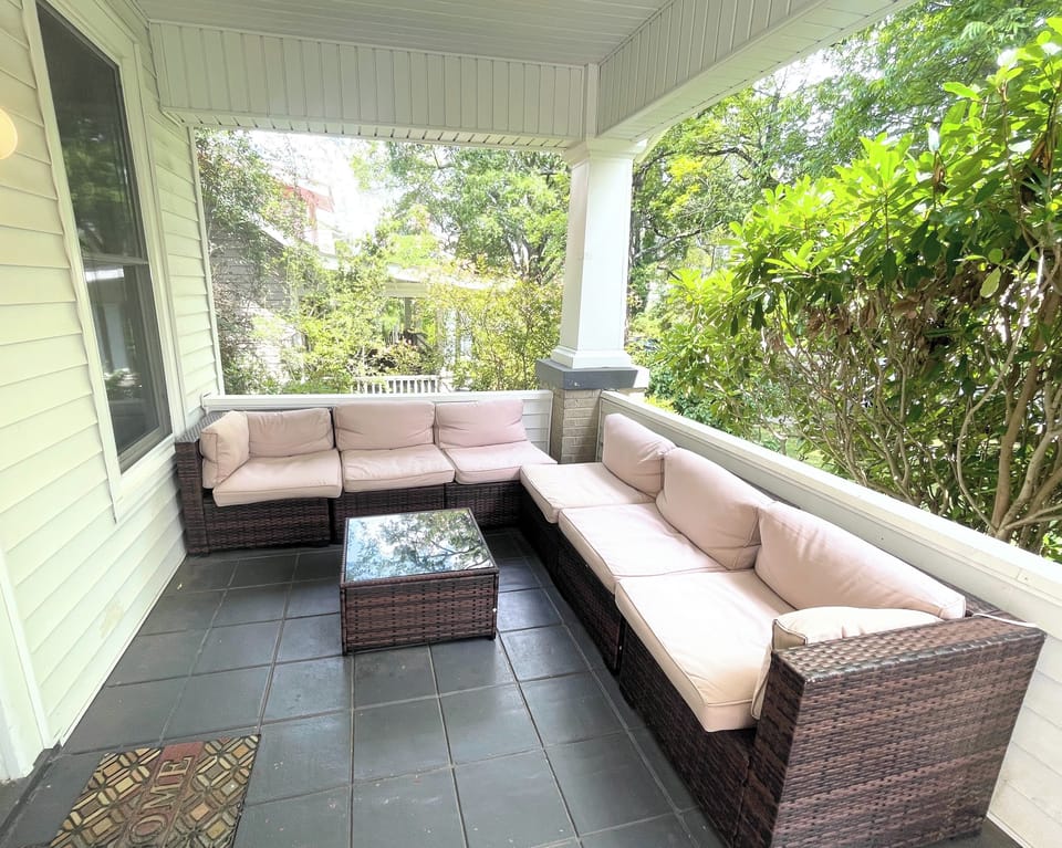 Exterior covered seating