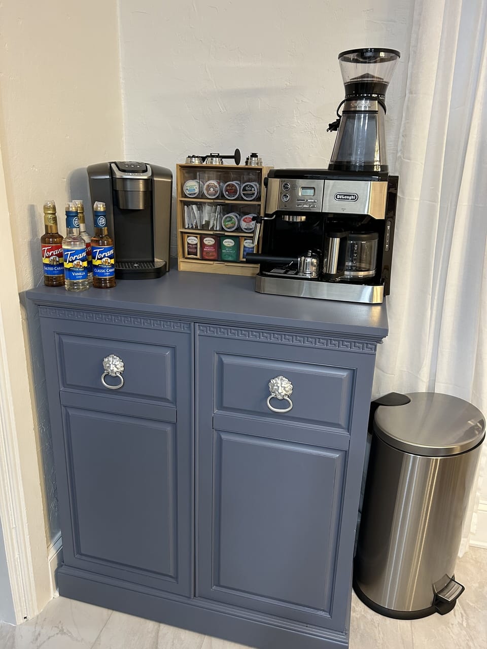 Coffee/ espresso/ tea/ hot chocolate station in kitchen