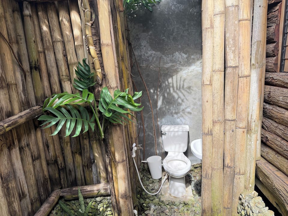 Basic Double Room | Bathroom | Shower, rainfall showerhead, free toiletries, towels