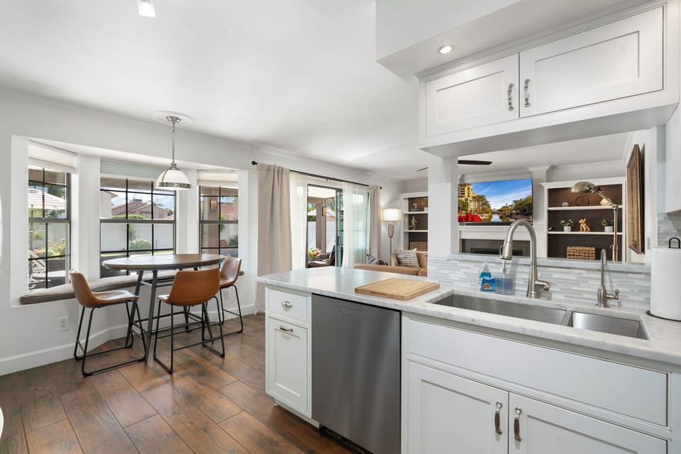 This centrally situated kitchen truly is the heart of the home.