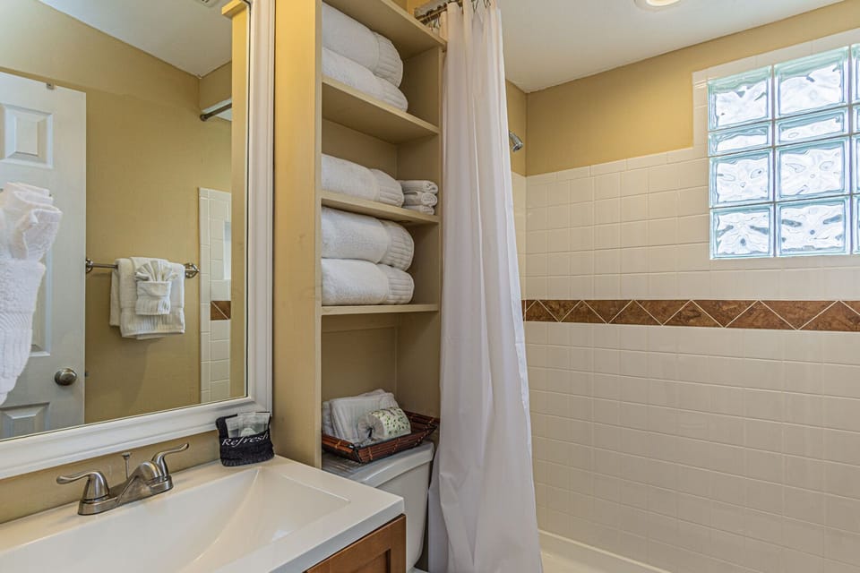 Walk in shower in second bathroom