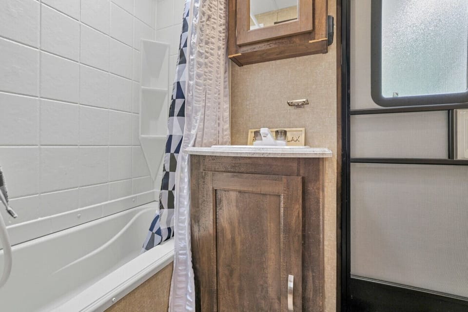Bathroom shower and sink
