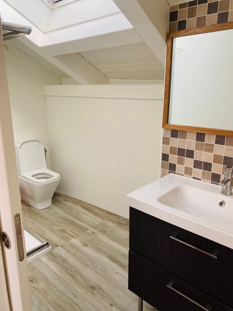 Deluxe Studio | Bathroom | Shower, free toiletries, towels, soap