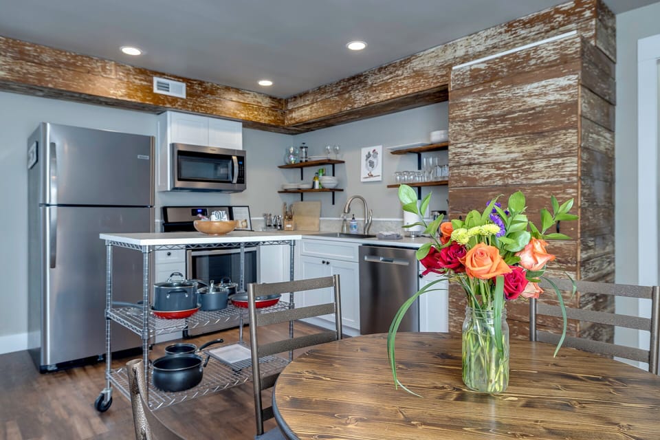 Kitchen and dining area