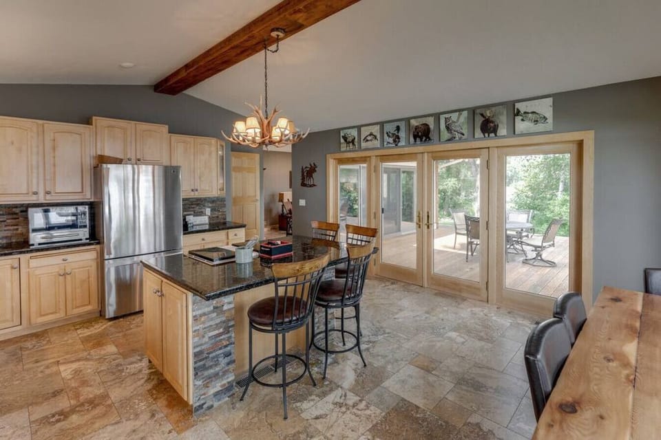 Inviting kitchen with a cozy island