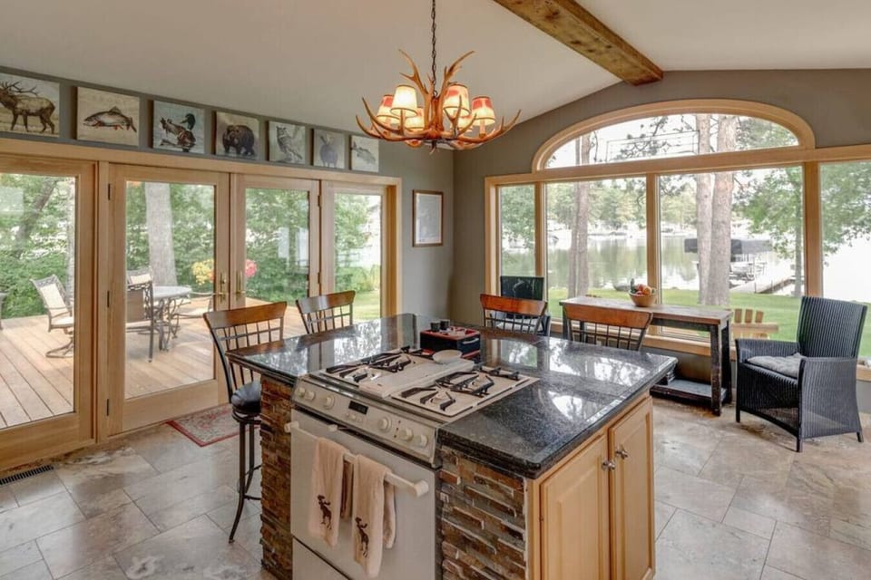 Inviting kitchen with a cozy island