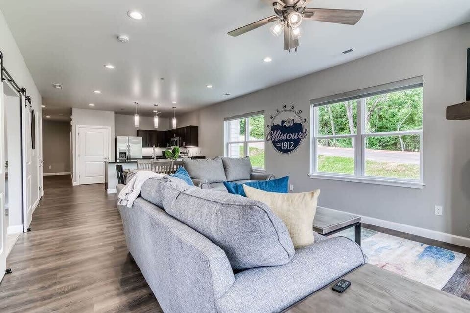 Comfy couches are the first thing you see as you walk in!